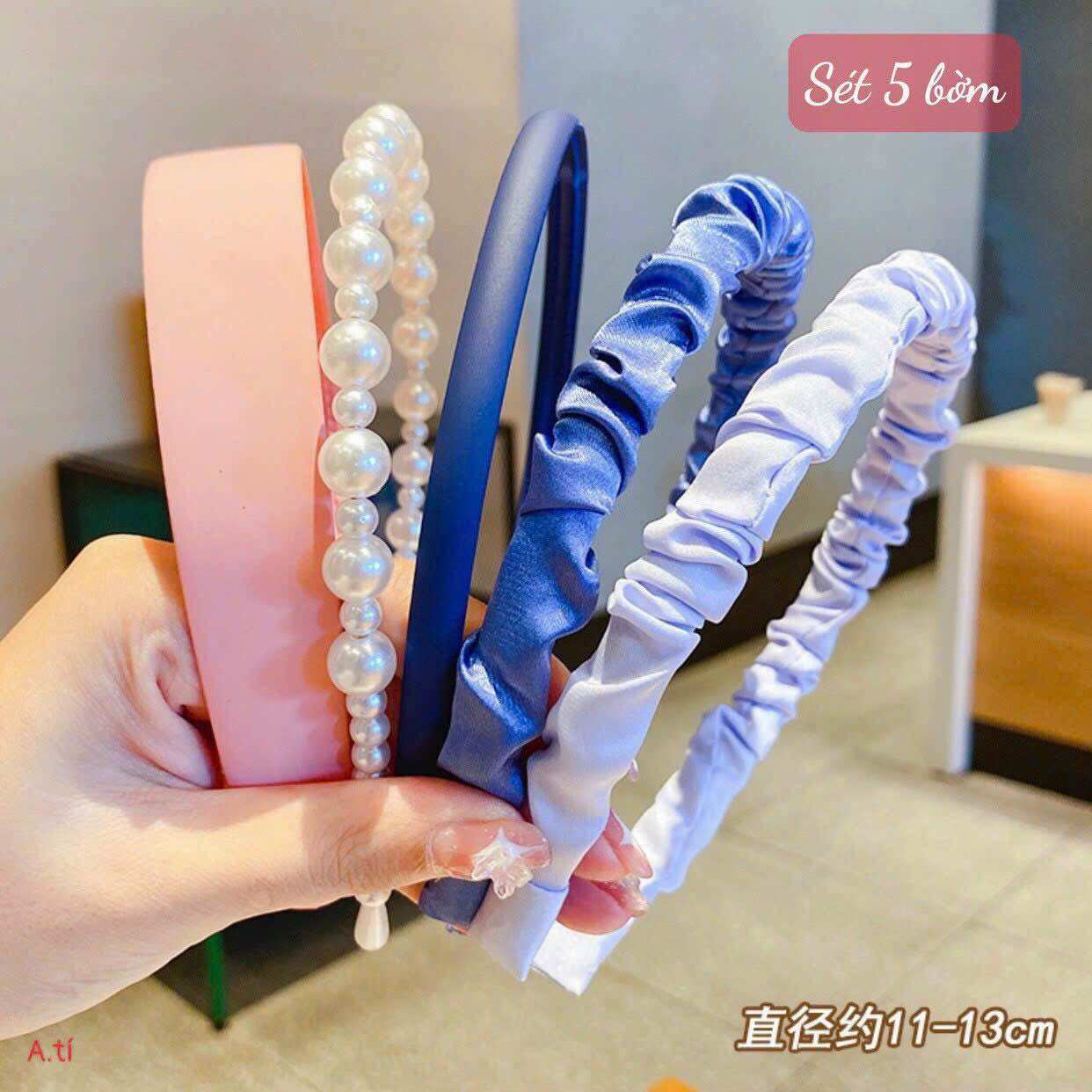 Set  5 Bờm Tóc - Cài Tóc - Băng Đô VINTAGE sang chảnh