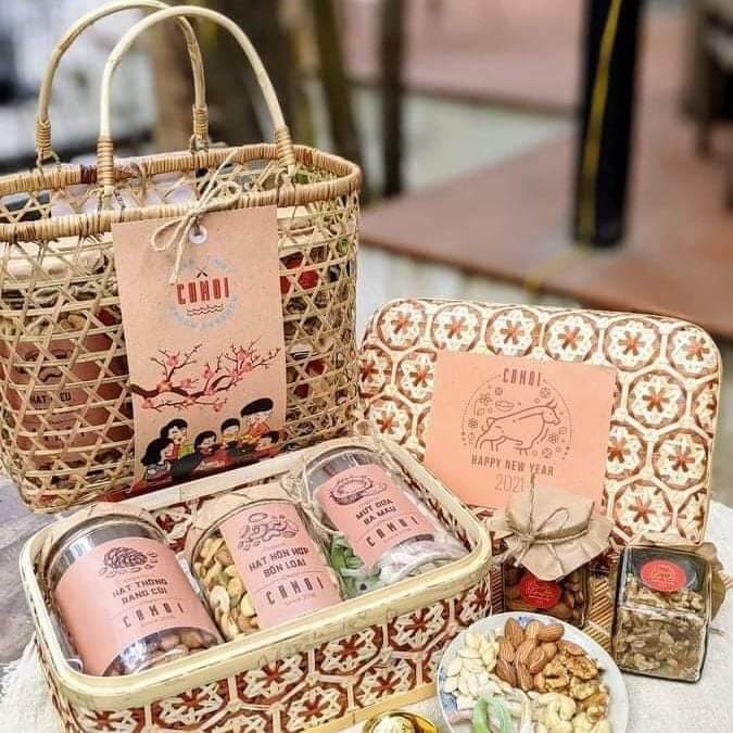 Giỏ tre hộp tre làn tre đựng quà tặng lh 0978945425
