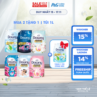 [MUA 2 TẶNG 1] Combo 3 Nước Xả Vải Đậm Đặc DOWNY Hoa Đêm/ Bờ Biển Tươi Mát/ Giấc Ngủ Thư Thái/ Tinh Khôi/ Đam Mê/ Nắng Mai/ Bung Tỏa Hạnh Phúc/ Cotton Thuần Khiết Túi 1L