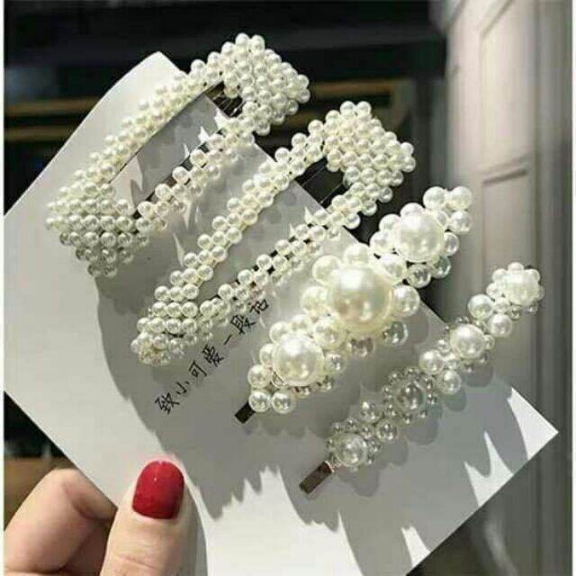 Set 4 kẹp tóc Hàn Quốc sang trọng