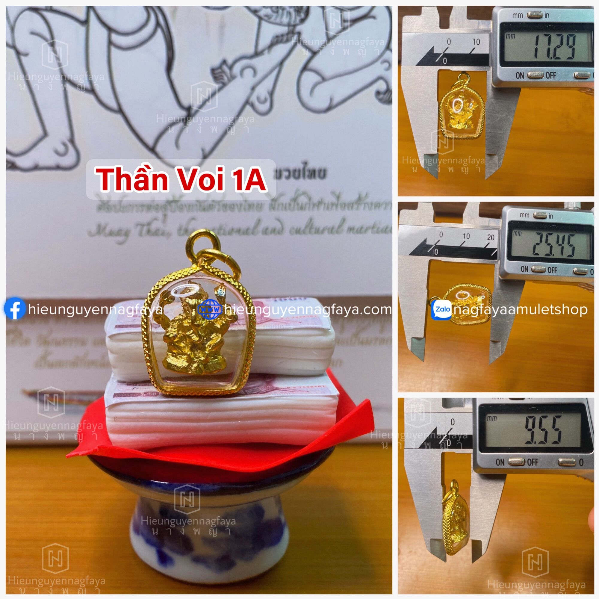 ] mặt dây chuyền thần voi ganesha thái lan - xi mạ