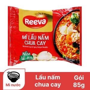 Mì Reeva lẩu nấm chua cay gói 85g CB 10 GÓI