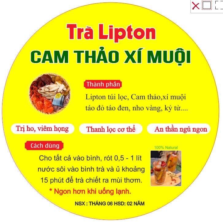 Trà Lipton Cam Thảo Xí Muội