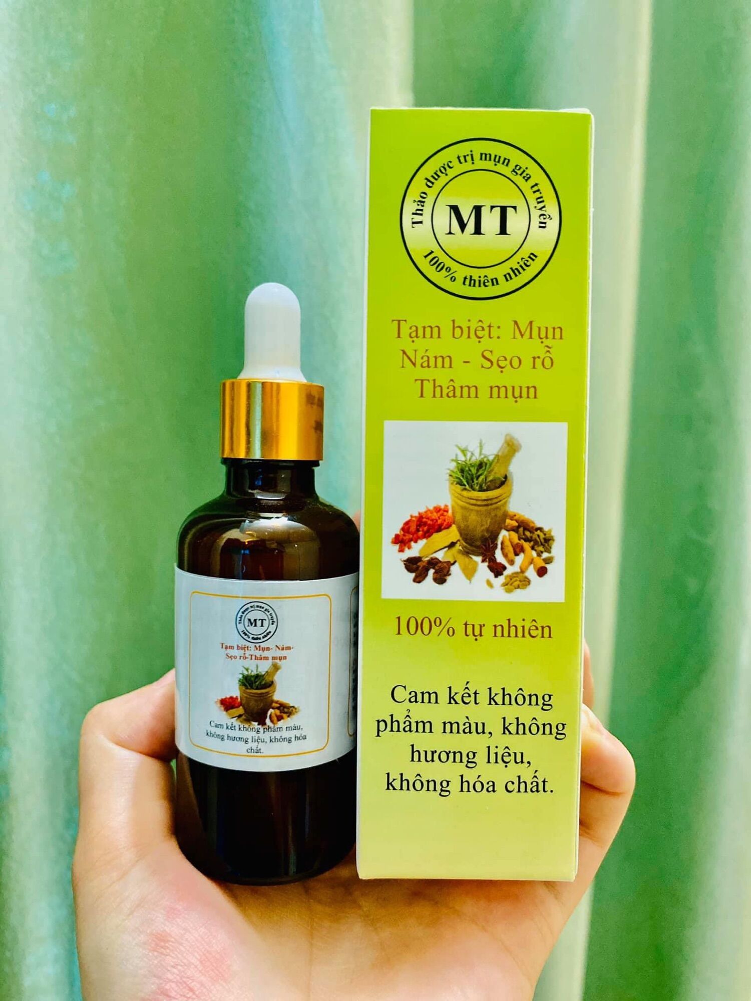 Compo Thảo Dược Sạch Mụn MT và Bột Rửa Mặt Kiềm Dầu(50ml)