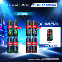 [TĂNG 40% DUNG TÍCH] Combo 2 Lăn khử mùi Xmen Wood 70ml/chai - Hương thơm nam tính