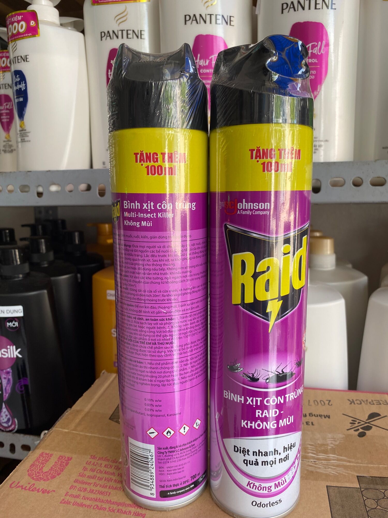 Bình xịt côn trùng Raid Không Mùi 520ml