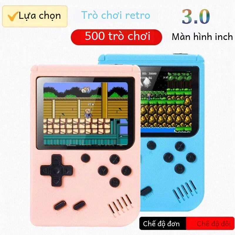 Retro Mini Cầm Tay Video Máy Chơi Game 8-Bit Màn Hình LCD 3.0 Inch Tích Hợp 500 Trò Chơi Trẻ Em Màu Sắc Người Chơi Trò Chơi Di Động Giải Trí