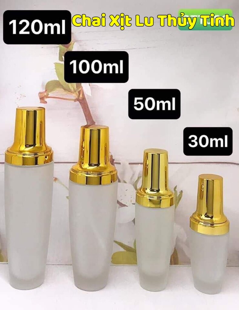 Chai xịt lu thủy tinh 30ml - 50ml - 100ml - 120ml