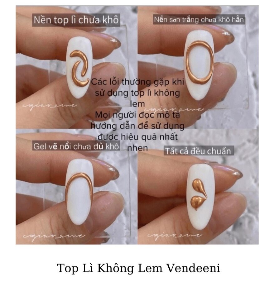 Sơn gel top lì không lem Vendeeni