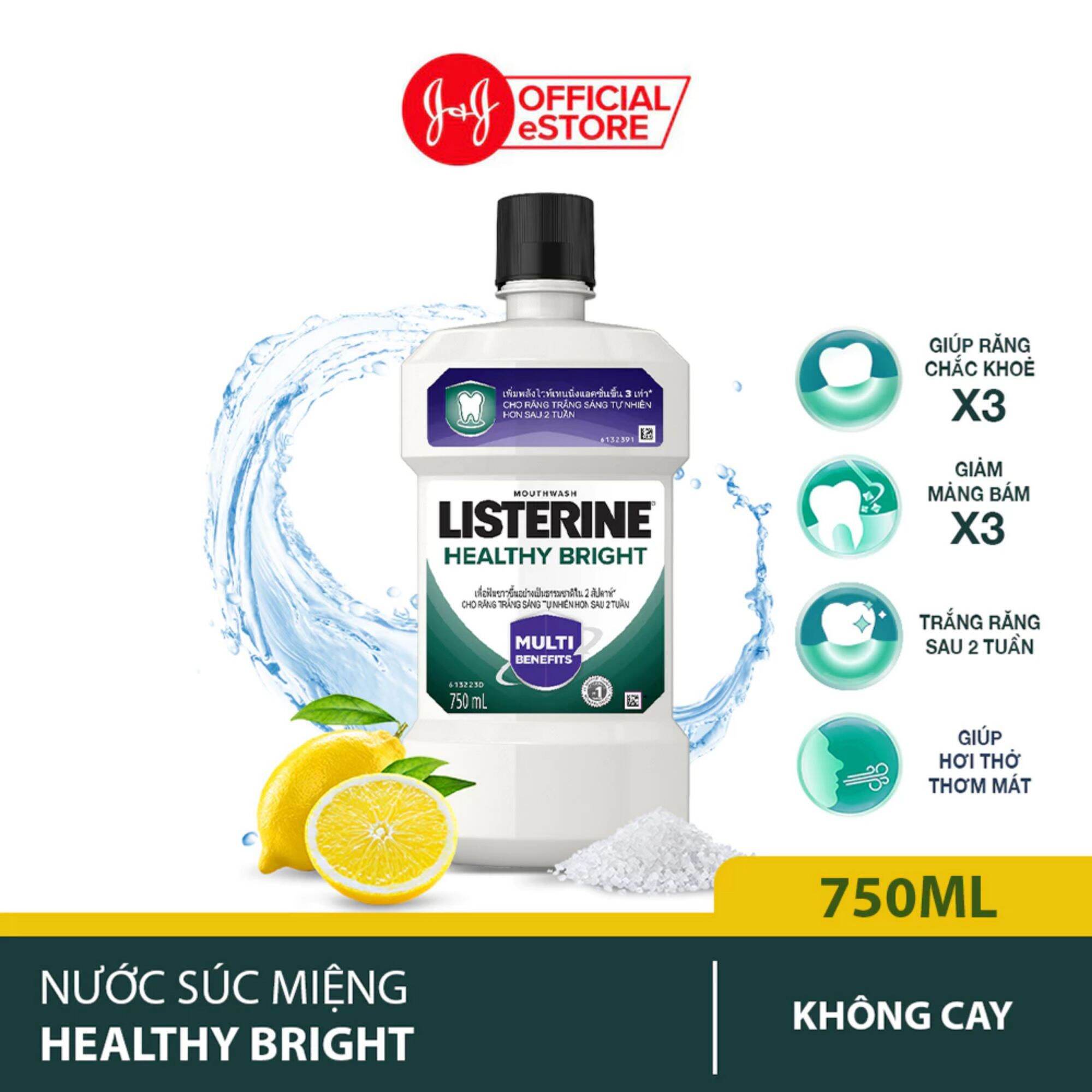 Nước súc miệng Listerine Chanh Muối 750ml