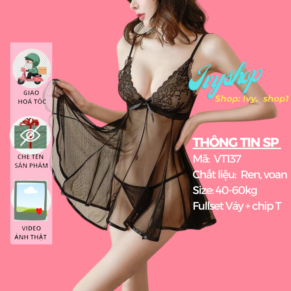 Váy Ngủ 2 Dây Sexy Xẻ Tà Cánh Phượng Xinh Bất Chấp, Đầm Ngủ Quảng Châu Hai Dây Sexy Gợi Cảm - VT137