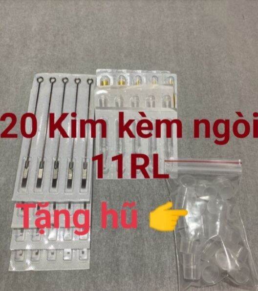 🎁 [ QUÀ TẶNG KÈM ] Kim xăm và ngòi 20 cái 13RL chạy khung