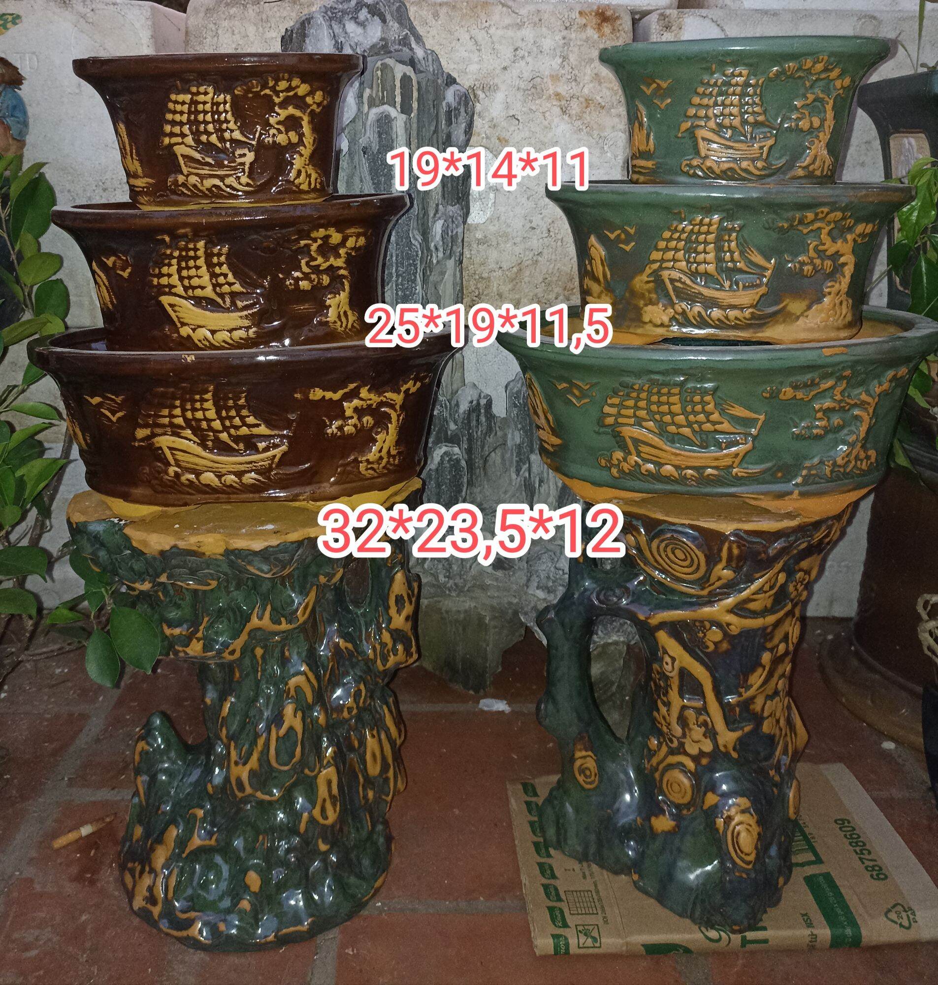 Bộ 3 chậu thuận buồm xuôi gió cao cấp