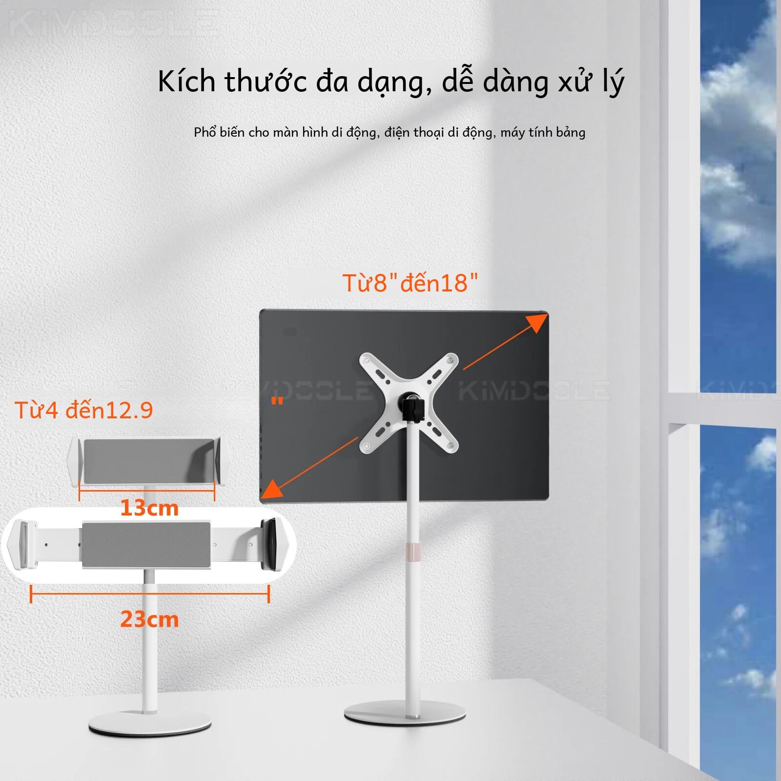 Giá Đỡ Màn Hình Di Động Keepro - Giá Đỡ Để Bàn Cấu Hình Thấp Đứng Tự Do Có Thể Điều Chỉnh Độ Cao VESA 10 "-20"