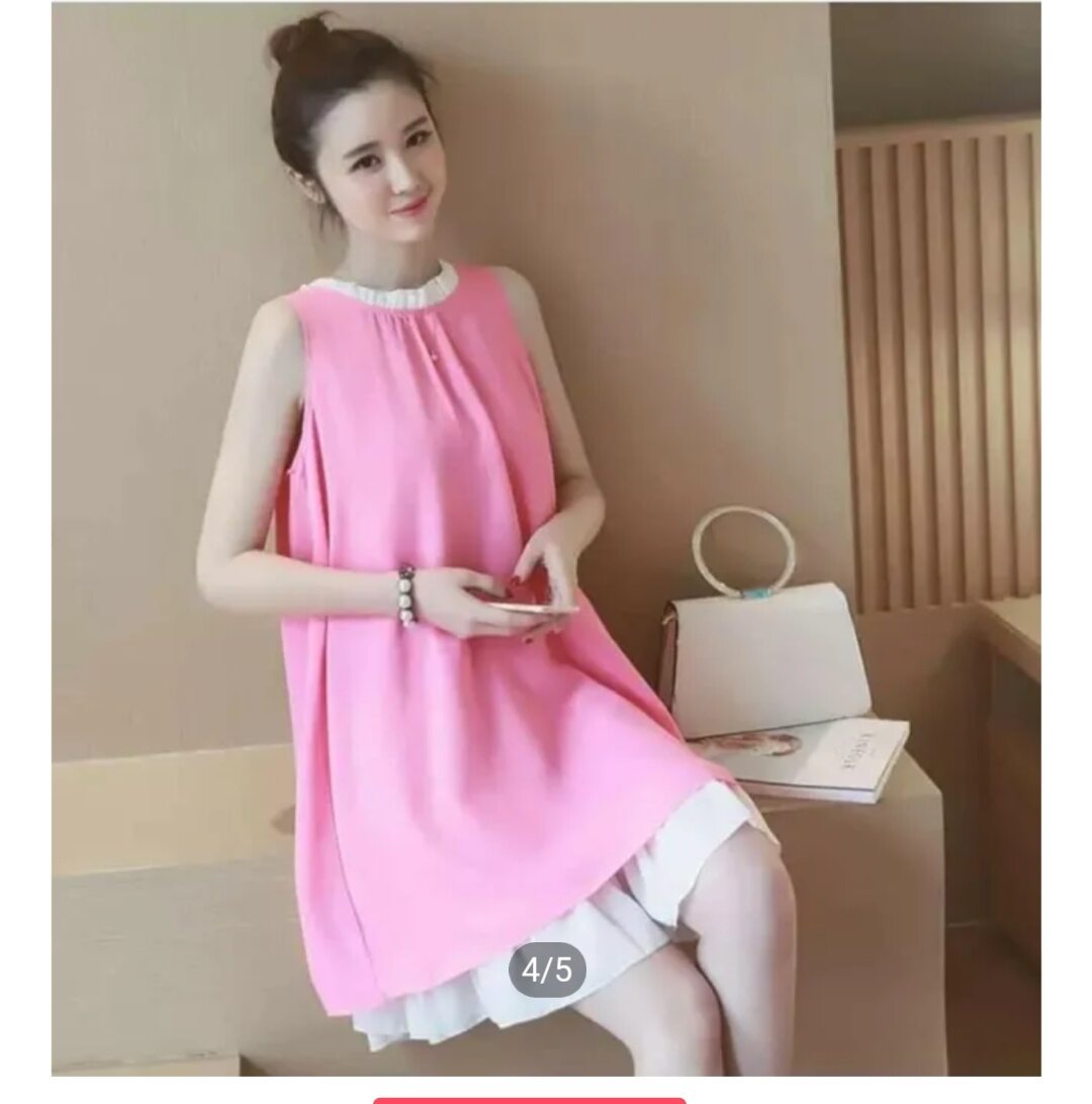 [HCM]đầm suông đầm oversize cổ bèo