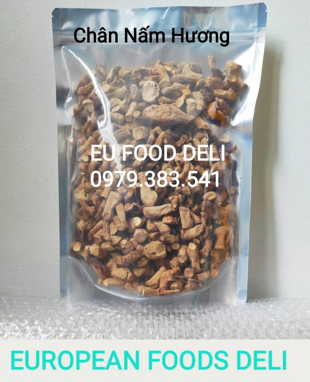 Chân nấm hương khô hữu cơ organic thượng hạng túi 500 gram