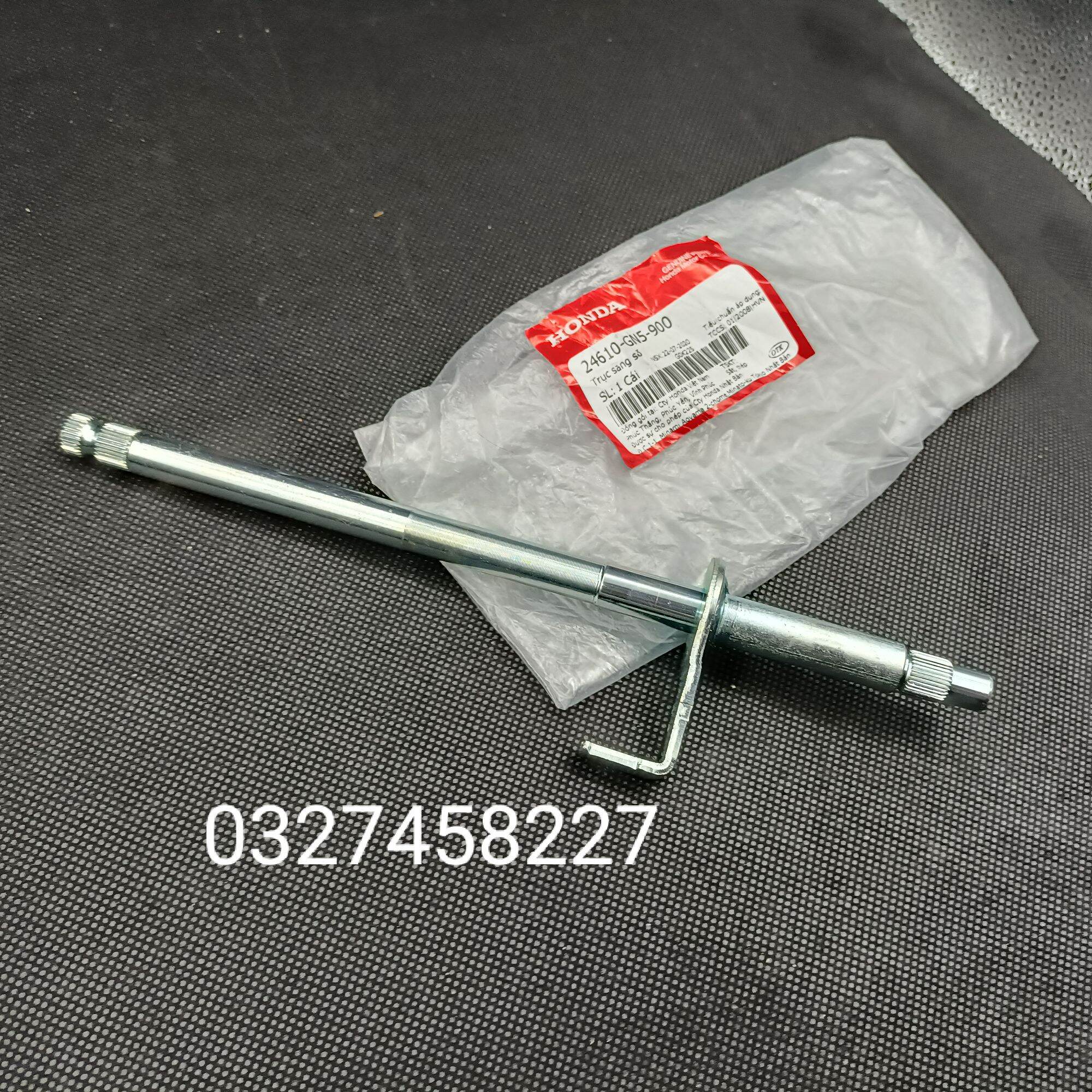 Trục cốt cần móc sang số xe DREAM, WAVE, FUTURE...zin Honda