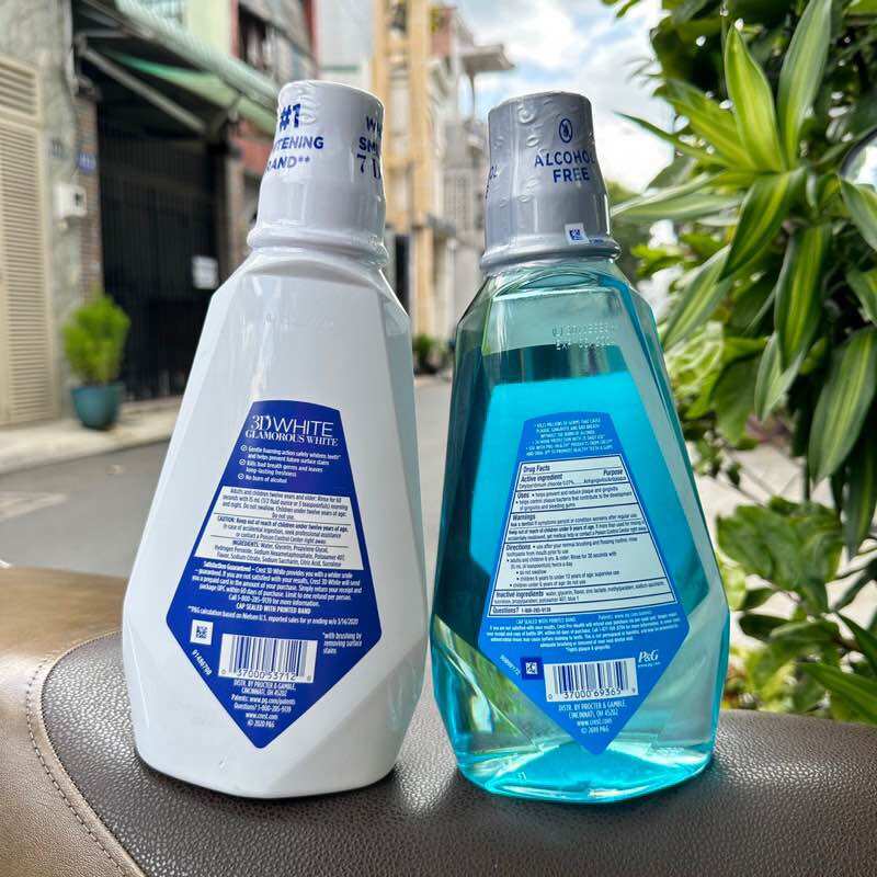 Nước súc miệng Crest 3D White 1L Mỹ