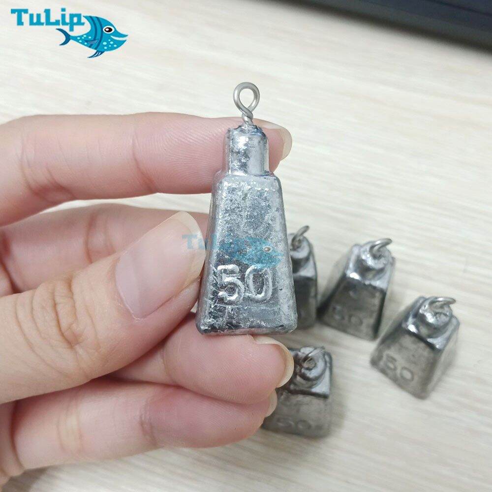 Chì câu cá hình vuông có móc từ 35g - 250gram