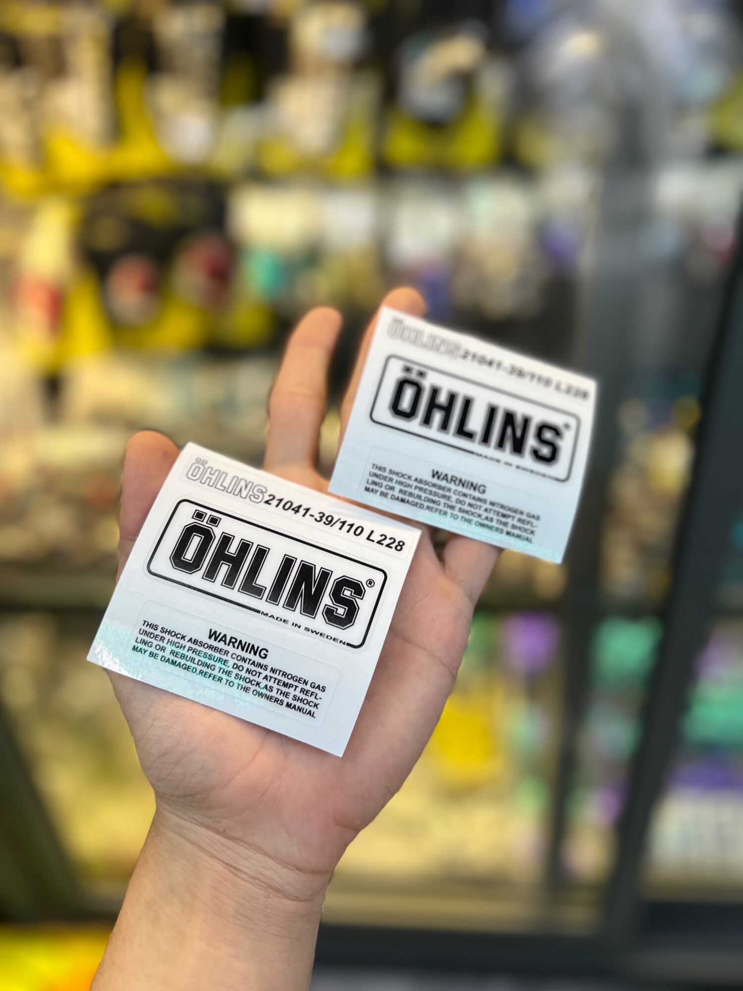 Tem sticker o h l i n s trong thông số mod phuộc siêu nét