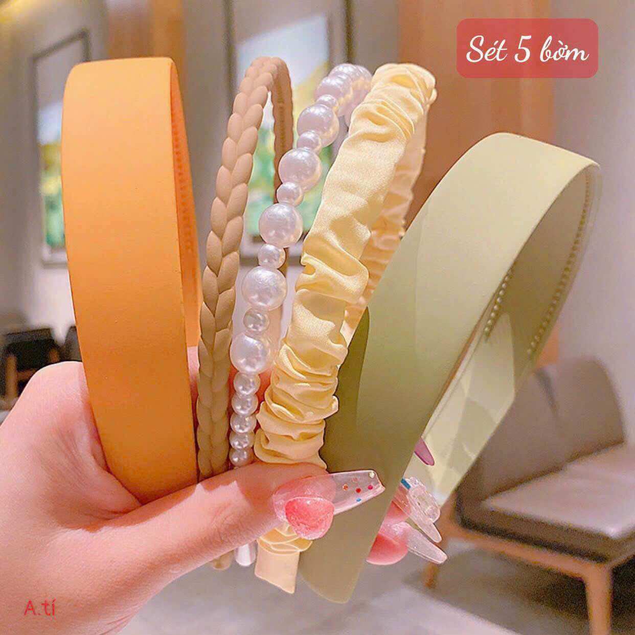 Set  5 Bờm Tóc - Cài Tóc - Băng Đô VINTAGE sang chảnh