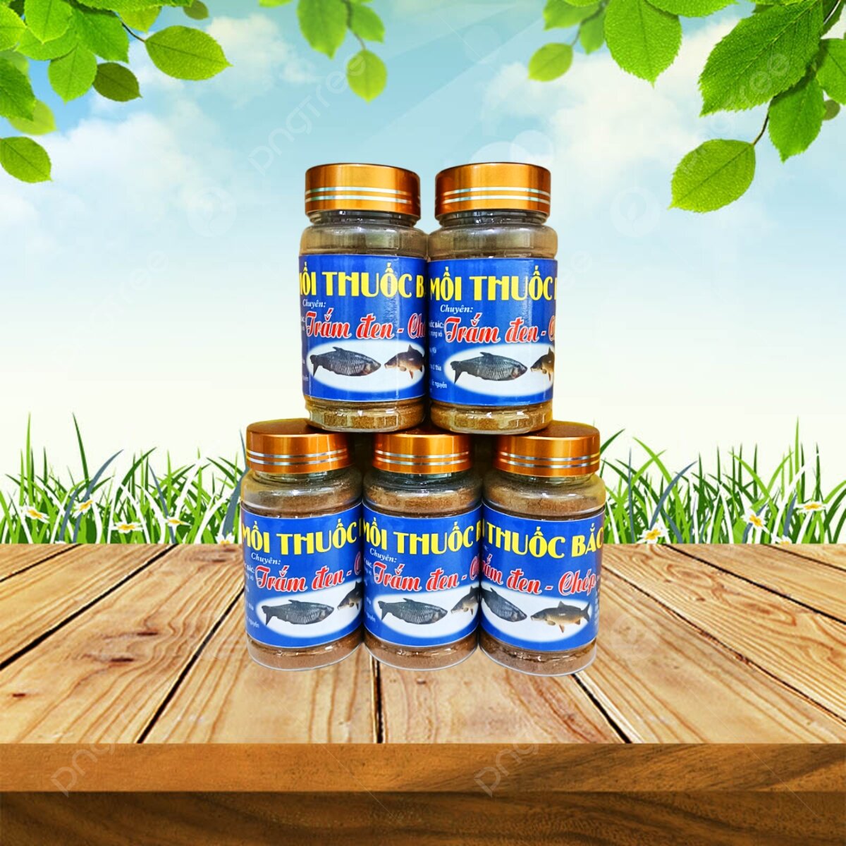 Mồi câu - thính săn đen - thuốc bắc 9 vị