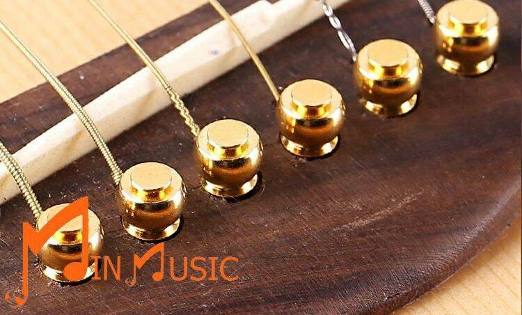 Bộ 6 Chốt Ghim Giữ Dây Đàn Guitar Đồng Thau
