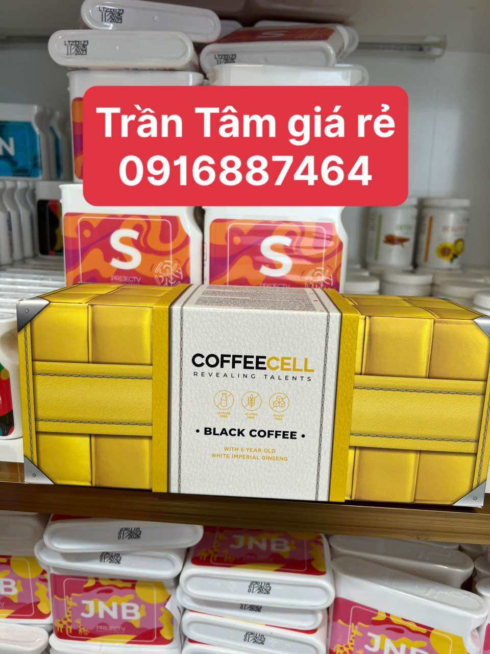 Chính Hãng- Cà phê đen COFFEECELL với nhân sâm hoàng đế