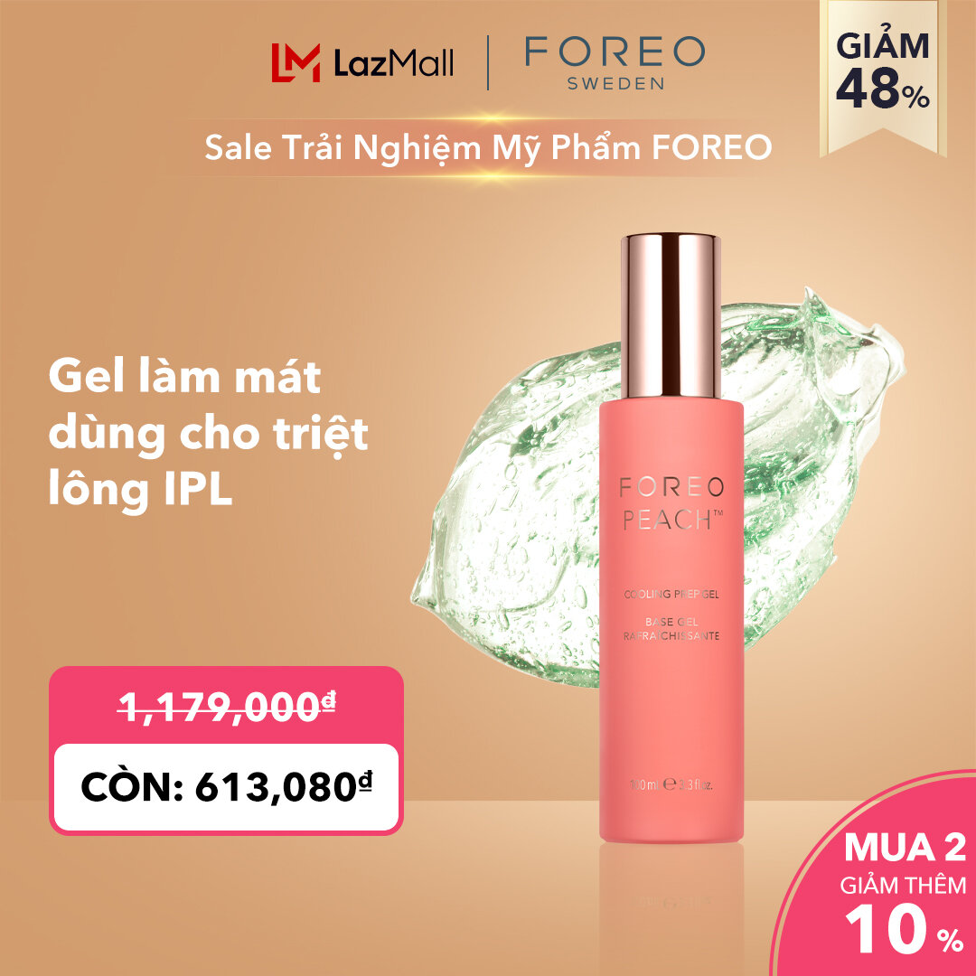  FOREO PEACH Cooling Gel 100ml - Gel làm mát | Dưỡng ẩm và an toàn cho quy trình triệt lông IPL | Làm dịu da & bảo vệ làn da 