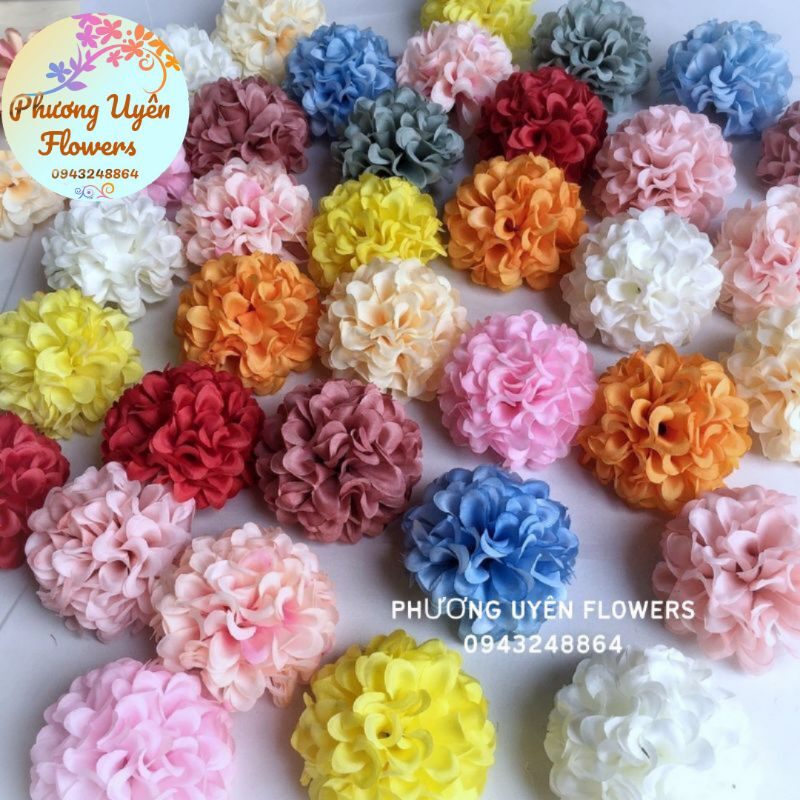 Combo 10 đầu bông tú cầu _ size 8cm trang trí nhà cửa
