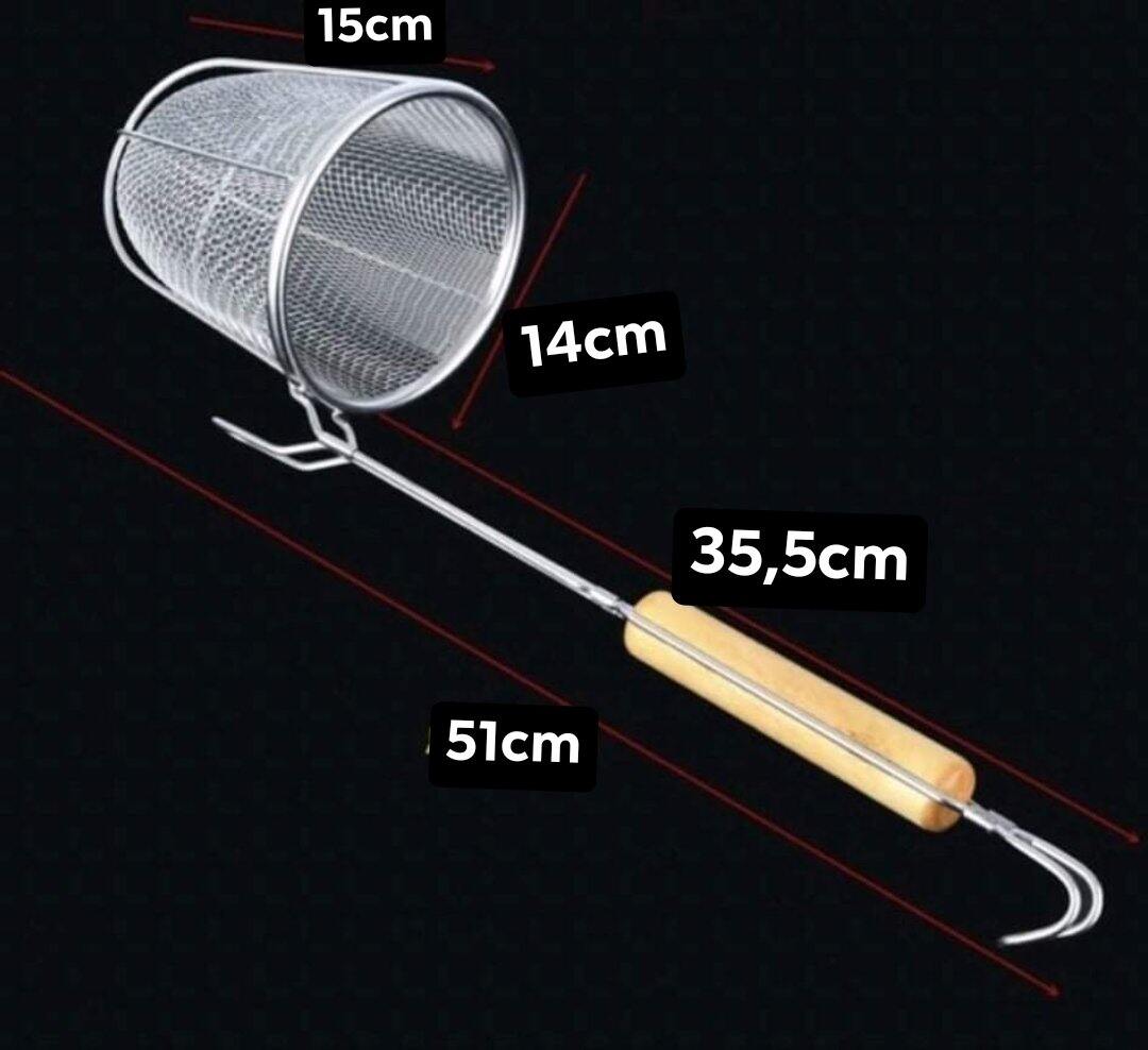 Dụng cụ trần bún, phở inox cán gỗ