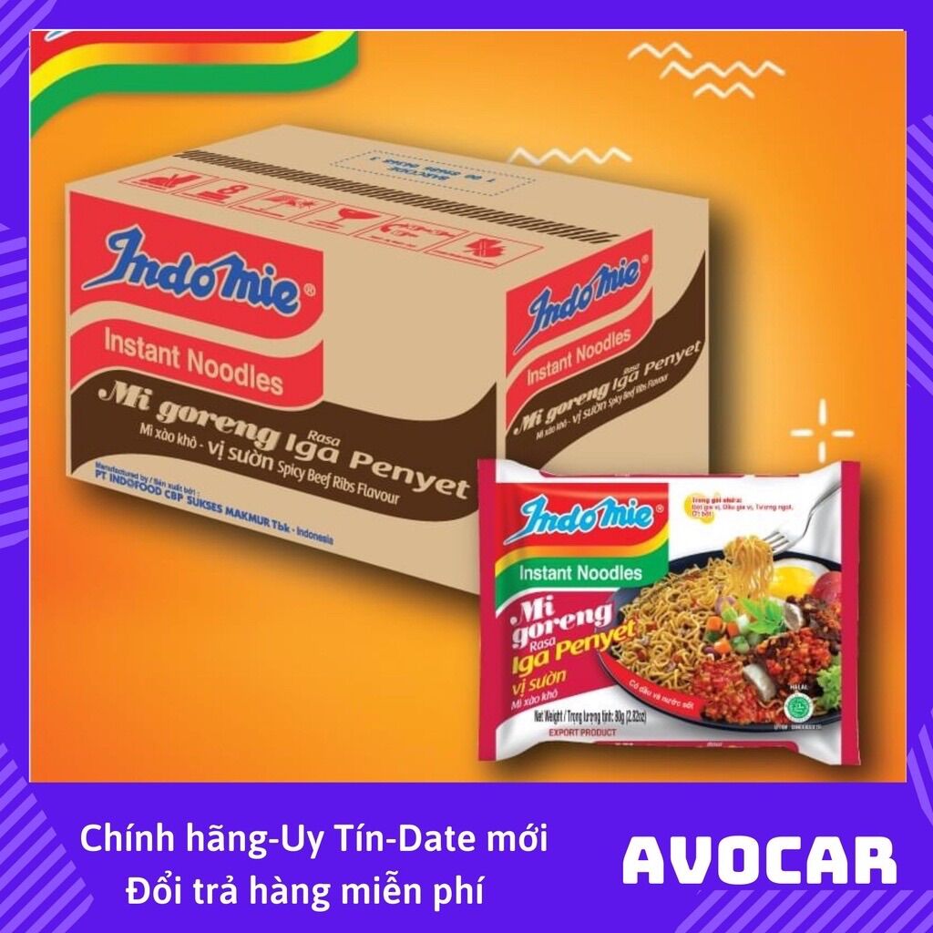 Mì indomie Sườn đỏ 1 thùng 40 gói