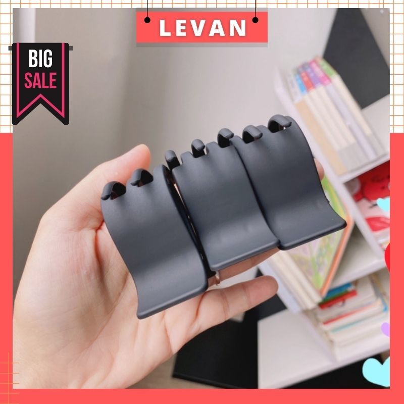 Kẹp tóc càng cua 5 răng đen nhám