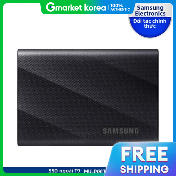 Samsung | Officially Certified Portable External Ssd T9 1Tb Mu-Pg1T0Bww (Genuine Product) Black + Genuine Giá 7,006,500 Đồng*Miễn phí vận chuyển