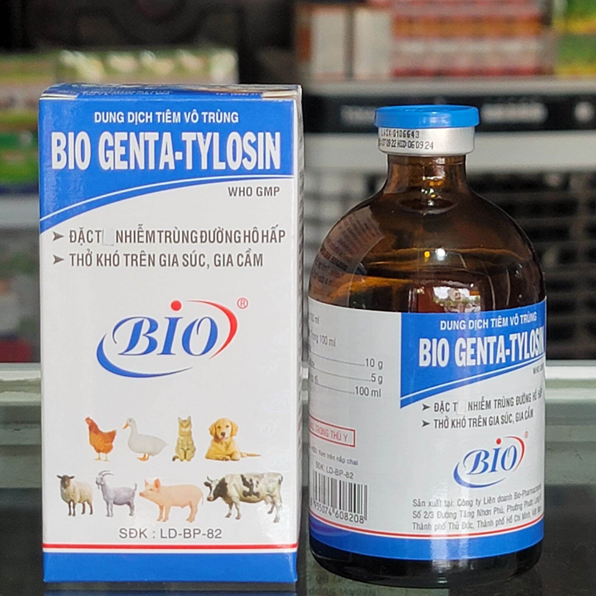 Chai Bio Genta-Tylosin chuyên hô hấp trên thú cưng