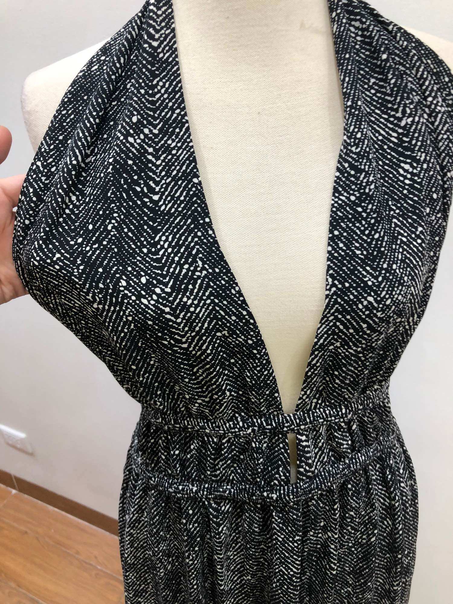 Đầm maxi đi biển hở lưng có bigsize