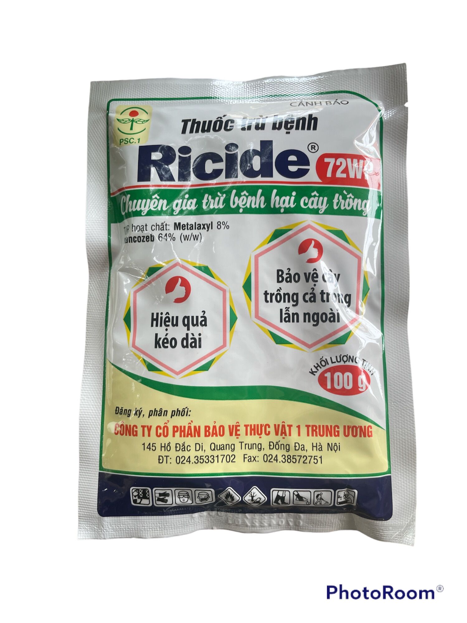 Ricide 72WP 100gr Thuốc trừ bệnh cây trồng.