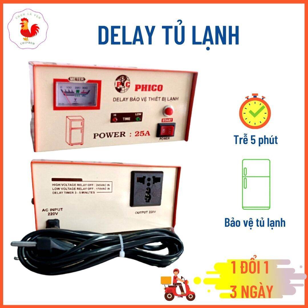 Thiết bị bảo vệ tủ lạnh 25A Phico chống rung,sốc gas, bảo vệ lốc lạnh