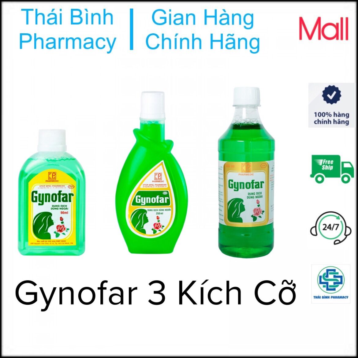 Gynofar - 3 kích cỡ 90ml, 250ml, 500ml