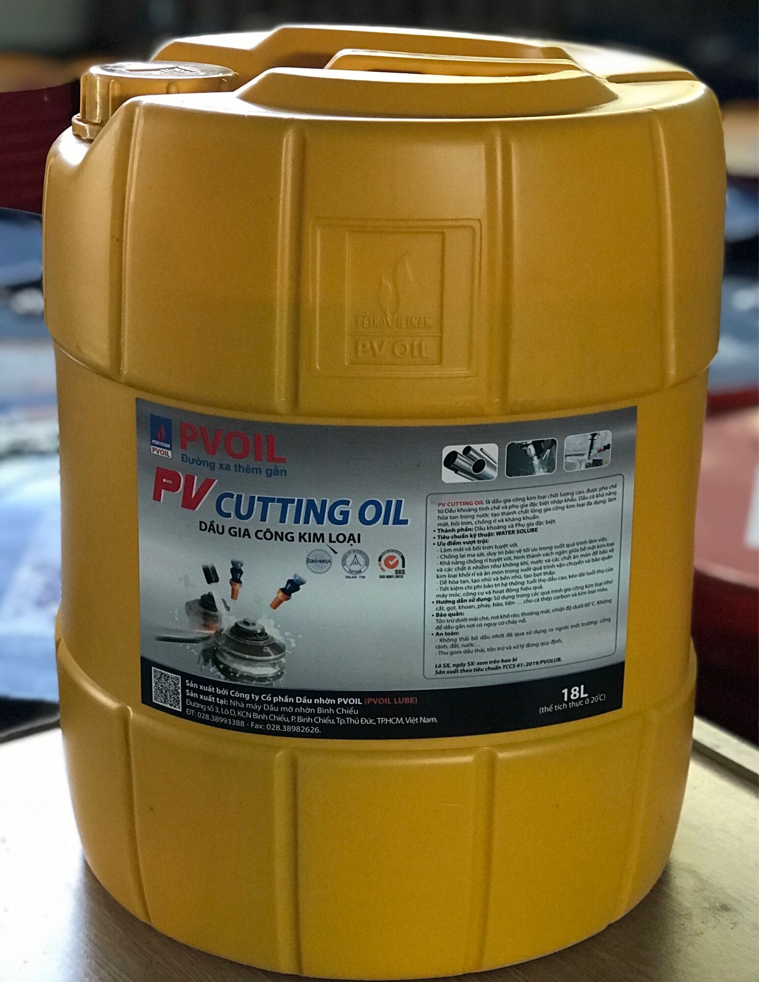 Dầu cắt gọt pv cutting oil pha nước can 18lit