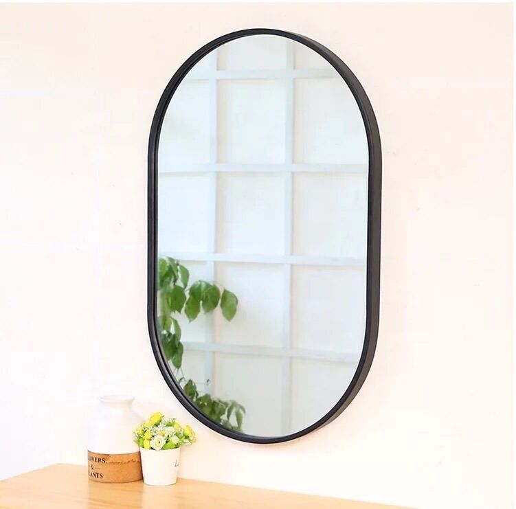 Gương viền đen phòng tắm hình chữ nhật - Ovan- Tròn nhập khẩu