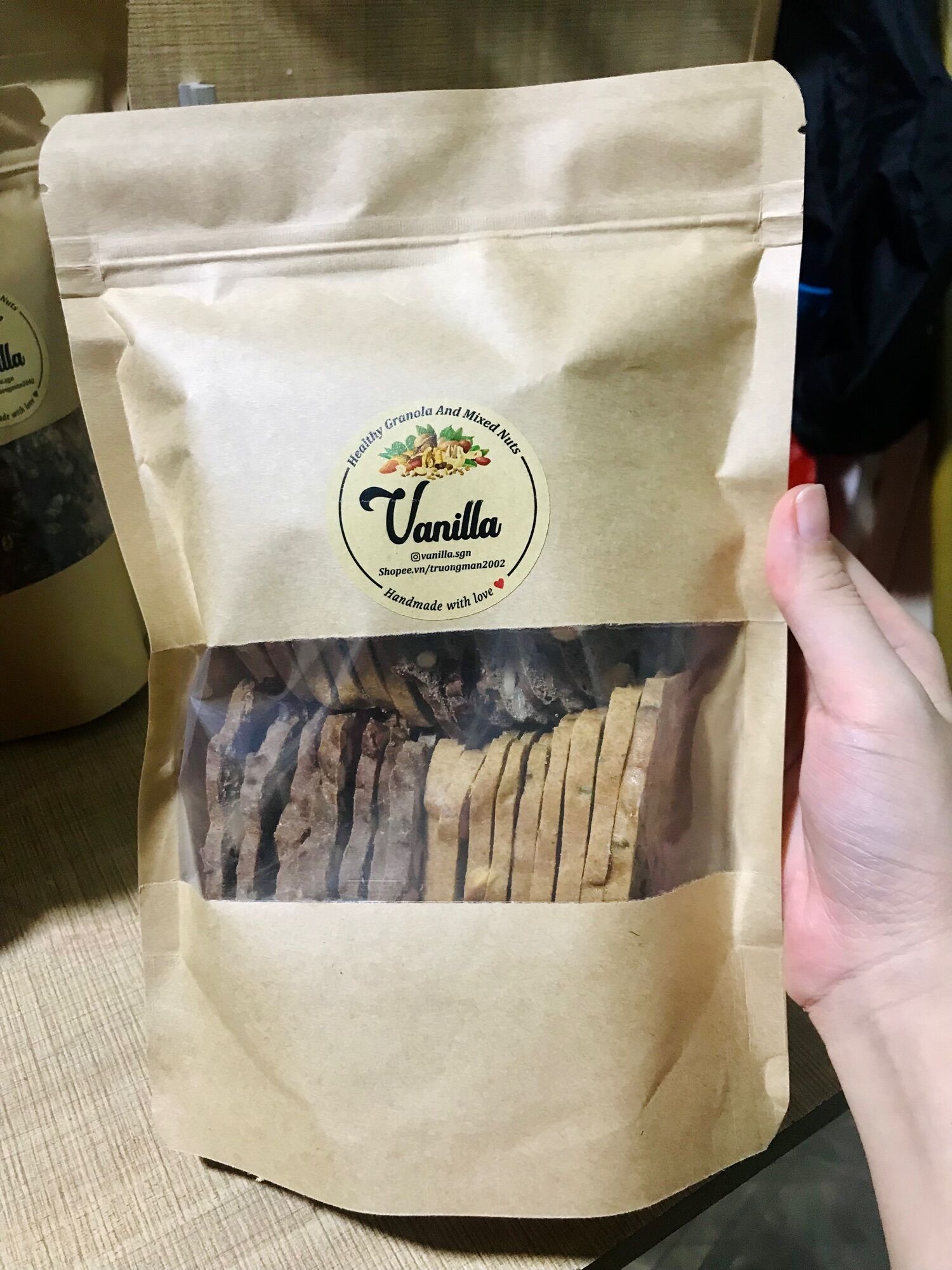 500G Bánh Biscotti nguyên cám 100%