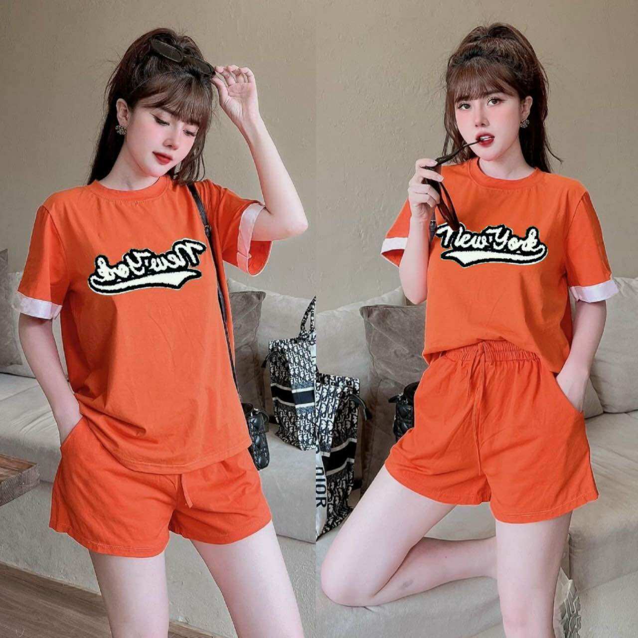 BỘ SHORT THÊU LÔ GÔ Q CHÂU CAO CẤP