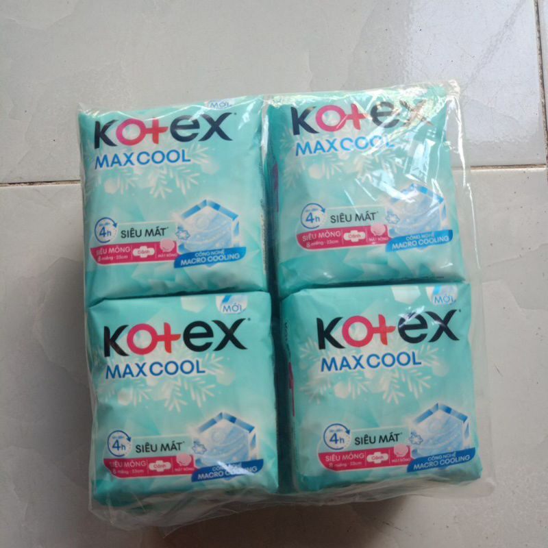 Băng Vệ Sinh Kotex Max Cool Siêu Mỏng Cánh 8 Miếng