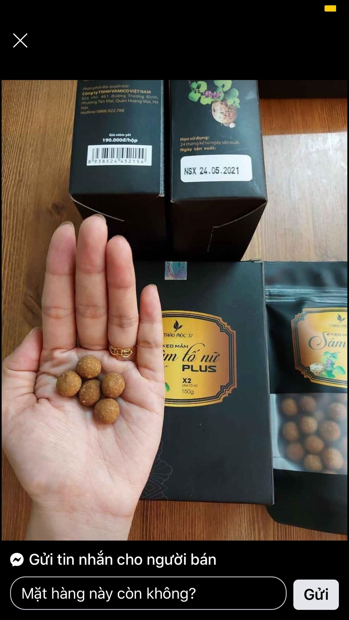 Combo 5 hộp kẹo mầm sâm tố nữ Plus