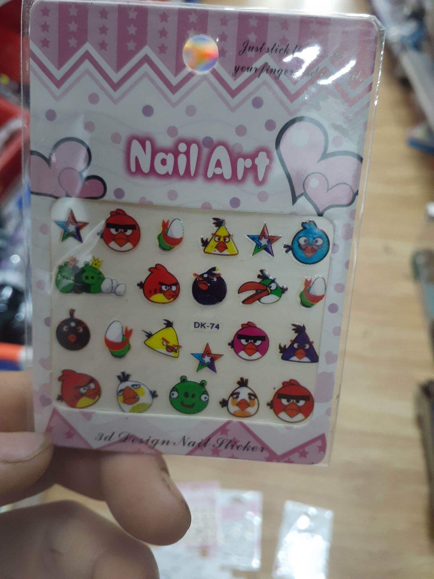 Set 4 tấm sticker dán móng siêu kute size 5*7cm