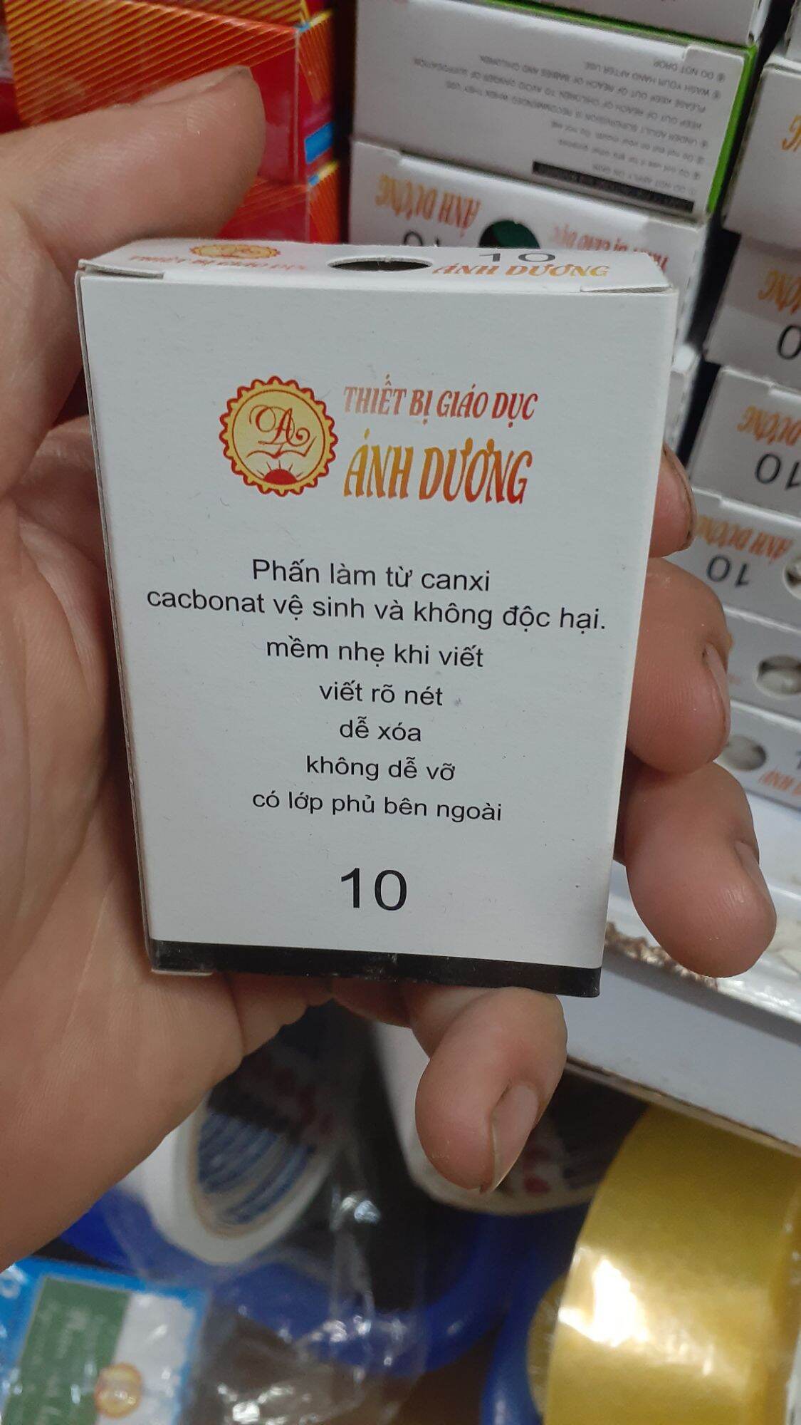 Phấn sạch canxi Ánh Dương trắng và màu