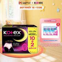 Combo 2/Combo 4/Combo 8/Băng Vệ Sinh Dạng Quần Kotex Ban Đêm Cỡ M/L (10+2) Miếng/Gói