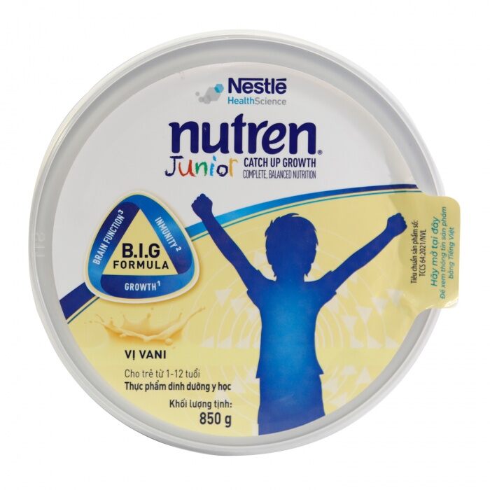 [Date 2024] Sữa bột Nutren Junior 850g mẫu mới