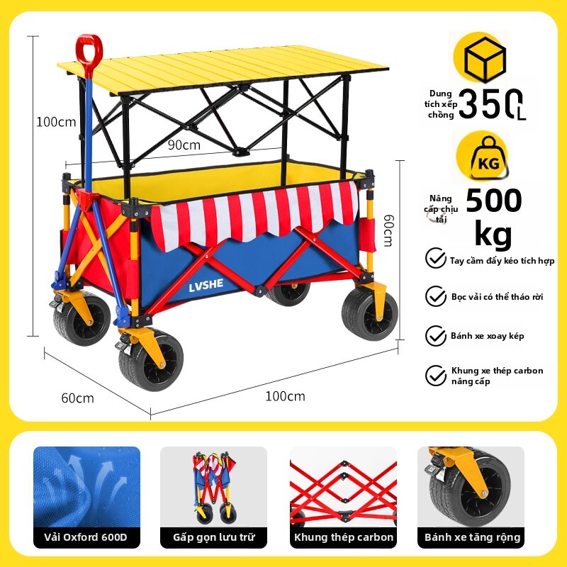 Folding All-purpose Outdoor Cart - 5